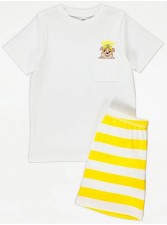 英國直送PAW Patrol Rubble Yellow Striped Short Pyjamas<筍價預購>(T8623BM)