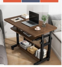 床邊桌可移動電腦臺式桌子臥室家用學生書桌升降宿舍懶人電腦桌(T5112)