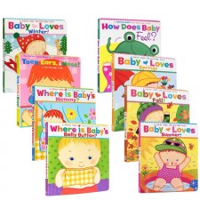 Karen Katz ✅ Where is baby‘s belly button， Baby loves winter 8 books  (支援✅小達人點讀筆) (T3841DS)