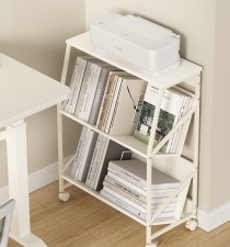 書架落地置物架-客廳沙發邊櫃家用臥室床頭收納架可移動兒童小書櫃 (U0383)