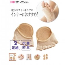 日本品牌-五指前掌墊純棉襪/護足 (T0702).