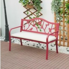 戶外公園雙人椅/長椅(多款)-雙人座椅長條椅休閑簡約長凳鐵藝靠背庭院室外花園(U0505)
