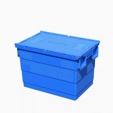 帶蓋加厚物流箱/運輸箱(多尺寸)-搬屋用儲物箱大碼收納箱物流塑料箱膠框塑料周轉箱 (T9081)