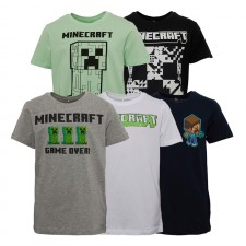 英國直送MINECRAFT Kids Ruddi Five Pack T-Shirts Multi 5<筍價預購>(U0847BM)