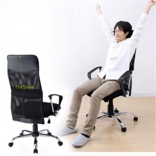 日本SANWA大班椅-高靠背帶頭枕升降轉椅辦公椅電腦椅可躺網椅椅子 (U1073)