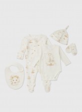 英國直送Sophie la Girafe Baby 5 Piece Cream Bodysuit Set<筍價預購>(U0131BM)