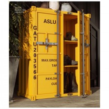 工業風格-多用途大容量儲物櫃/鞋櫃/家用門口入玄關櫃隔斷鐵藝集裝箱收納櫃(T3726)