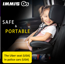 美國 IMMI Go可摺叠(UBER / US Police 均有使用)便攜汽車兒童安全座椅(ISOFIX) 9個月-12歲(T4146BS)