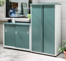 (日本Hi-SHINE海山)戶外鍍鋅鋼置物櫃-雜物工具收納櫃陽台庭院室外防曬防水儲物櫃(T5243)