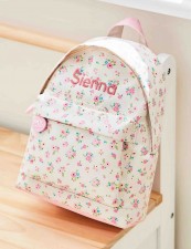 英國直送Personalised Cream Floral Mini Backpack<筍價預購>(T9631BM)