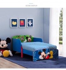 Disney迪士尼兒童床-(米奇/米尼款/車王/ELSA)木床小型家用男孩汽車床公主床單人床(T5355)