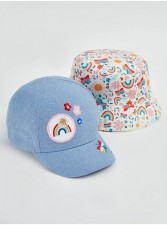 英國直送Rainbow Butterfly Fun Bucket Hat and Cap Set<筍價預購>(U0553BM)