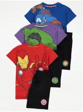 英國直送Marvel Avengers Short Pyjamas 3 Pack<筍價預購>(T9892BM)