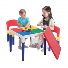 Lego x Delsun 2 合 1積木桌椅組 – 繽紛彩虹(T4080BS)