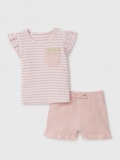 英國直送Baby Pink Strawberry Top and Short Sets<筍價預購>(U0688BM)