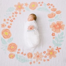 PEARHEAD WATCH ME GROW PHOTO BLANKET- FLORAL 照片毛毯 - 花卉<筍價預購>(T7684BM)