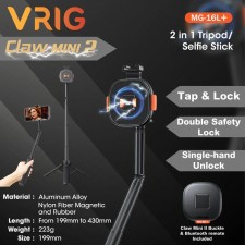 香港行貨VRIG - MG16L Claw mini手機磁吸自拍杆<筍價預購>(U0283BM)