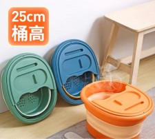 可折疊泡腳桶-家用便攜式過小腿足浴盆泡腳盆塑料洗腳盆按摩桶(T5420)