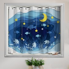 窗簾-星星和月亮(多款)(全遮光/半遮光)(T5145)
