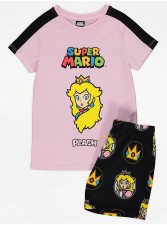 英國直送Super Mario Princess Peach Short Pyjamas <筍價預購>(U0092BM)