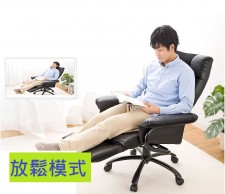 日本SANWA辦公椅老闆椅躺椅電腦椅轉椅網椅附腳踏多功能家用椅網布(T4765)