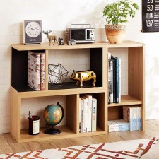 多變自由組合置物架/ 客廳落地書櫃書架/北歐單元格子櫃簡易裝飾桌面儲物櫃床頭架(T3345)