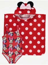 英國直送Disney Minnie Mouse Swimsuit and Hooded Towel Set<筍價預購>(T9933BM)