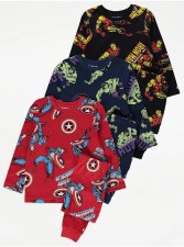 英國直送Marvel Superhero Long Sleeve Pyjamas (一pack3套)<筍價預購>(T8495BM)