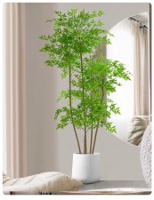 仿真植物擺件(南天竹)-仿真綠植物室內客廳裝飾擺件大型造景落地假花盆栽 (T9121)