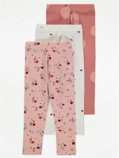 英國直送Pink Patterned Leggings (一套3條)<筍價預購>(T6206BM)