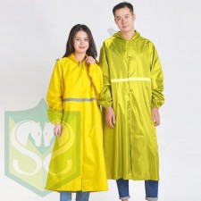 黃色長身加厚連反光條雨衣 (T9819SC)