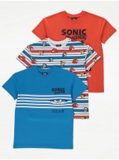英國直送Sonic The Hedgehog Stripe T-Shirts 3 Pack<筍價預購>(U0212BM)