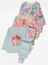 英國直送Disney Princess Flower Long Sleeve Pyjamas (一pack3套)<筍價預購>(T8494BM)