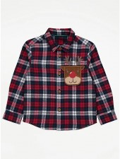 英國直送紅色格仔Reindeer裇衫 <筍價預購>(T6648BM)