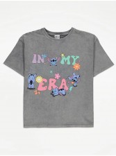 英國直送Disney Lilo & Stitch Grey Wash Slogan T-Shirt<筍價預購>(U0389BM)