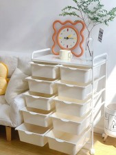 兒童玩具收納架-客廳可移動零食嬰兒用品寶寶書架小推車置物櫃(U1265)