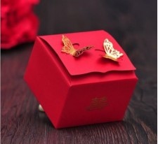 中式金蝴蝶回禮糖果盒(T4889)