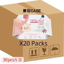 香港行貨K-MOM 自然純淨嬰幼兒濕紙巾30pc[原箱]<筍價預購>(U0613BM)