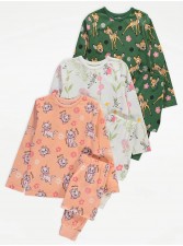 英國直送Disney Characters Long Sleeve Pyjamas 3 Pack<筍價預購>(U2099BM)